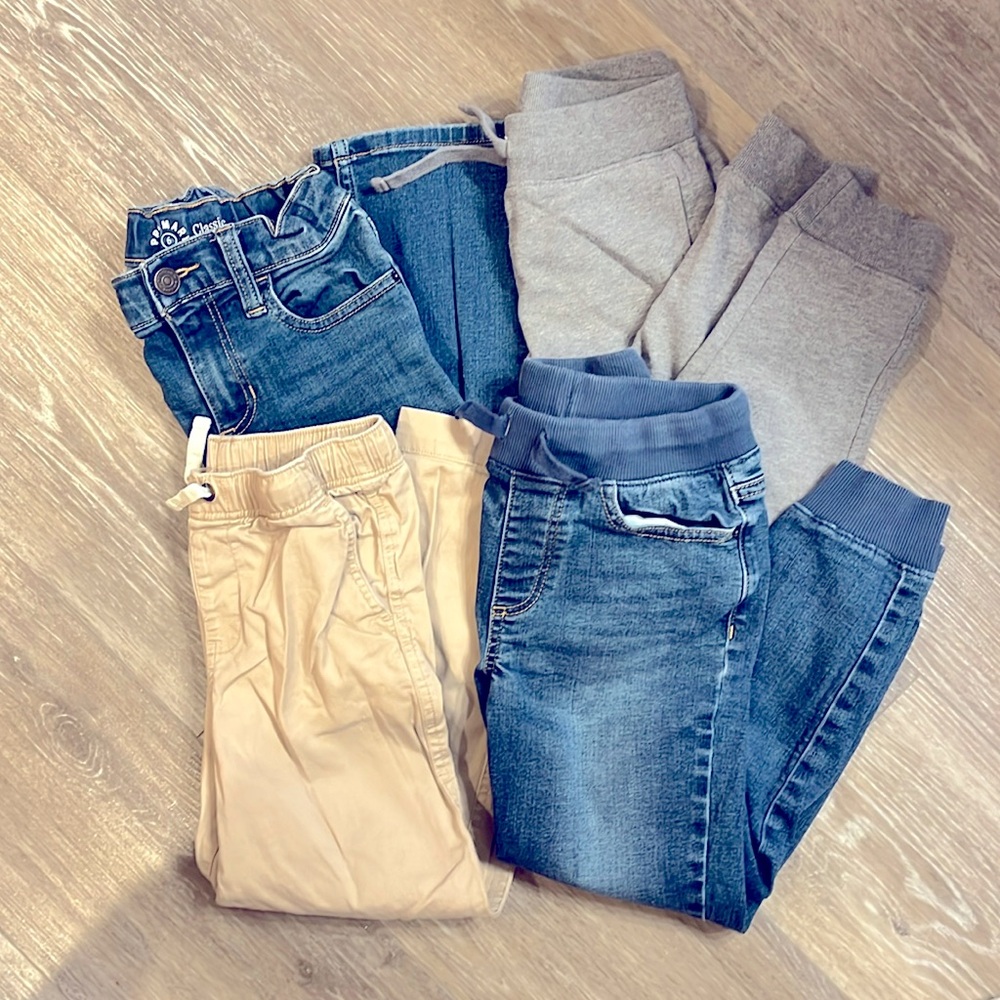 Lot of Primary Pants/Jeans/Joggers - Boys size 6